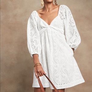 Eyelet Twist Mini Dress - banana republic